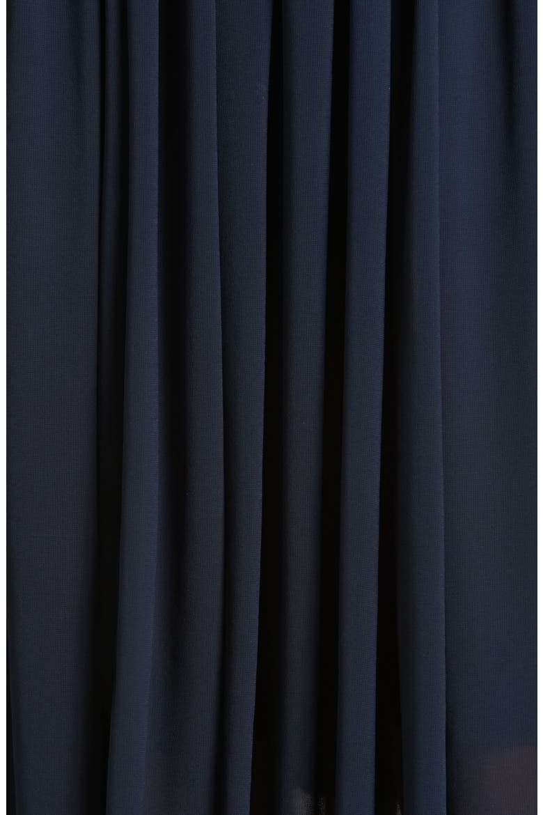 Alicia Mixed Media Midi Dress, Alternate, color, MIDNIGHT