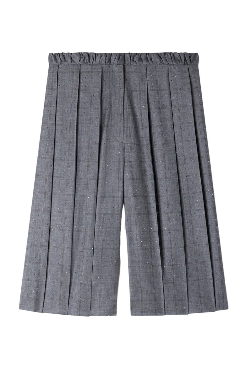 Check wool shorts, Alternate, color, Dark grey