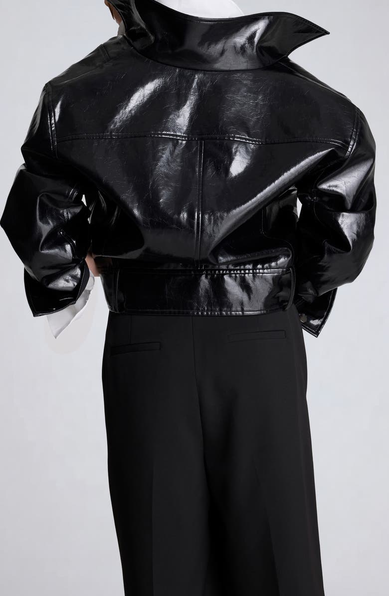 Kenneth Cole Faux Leather Moto Jacket, Alternate, color, Black