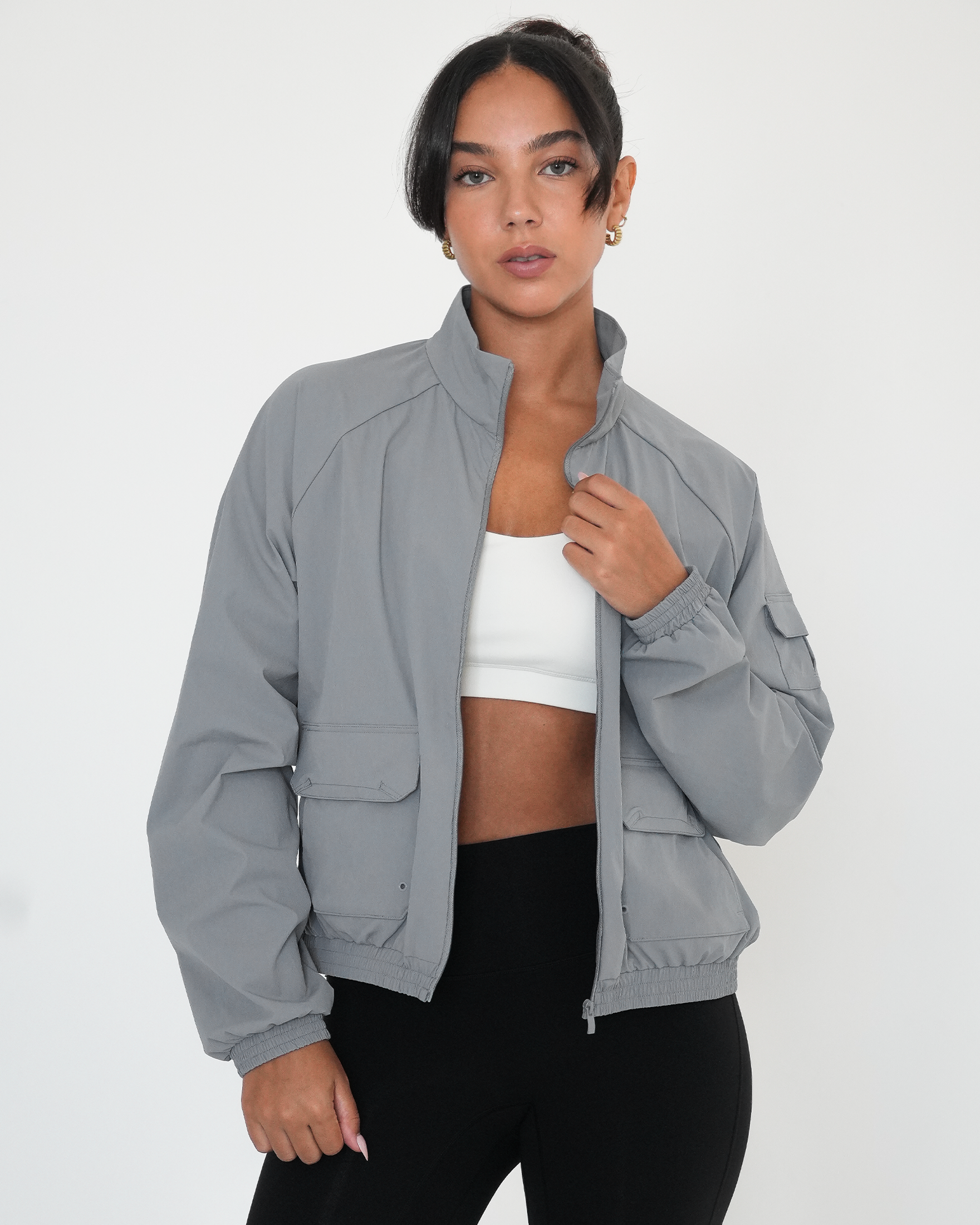 Cargo Nylon Windbreaker Jacket - image 3