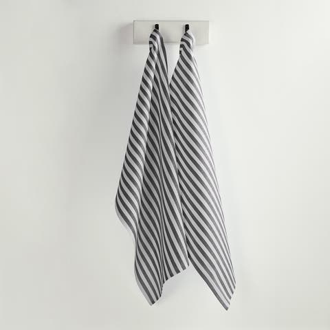 Linen Kitchen Towels Set of 2, 17 x 26" - Amalfi Stripe