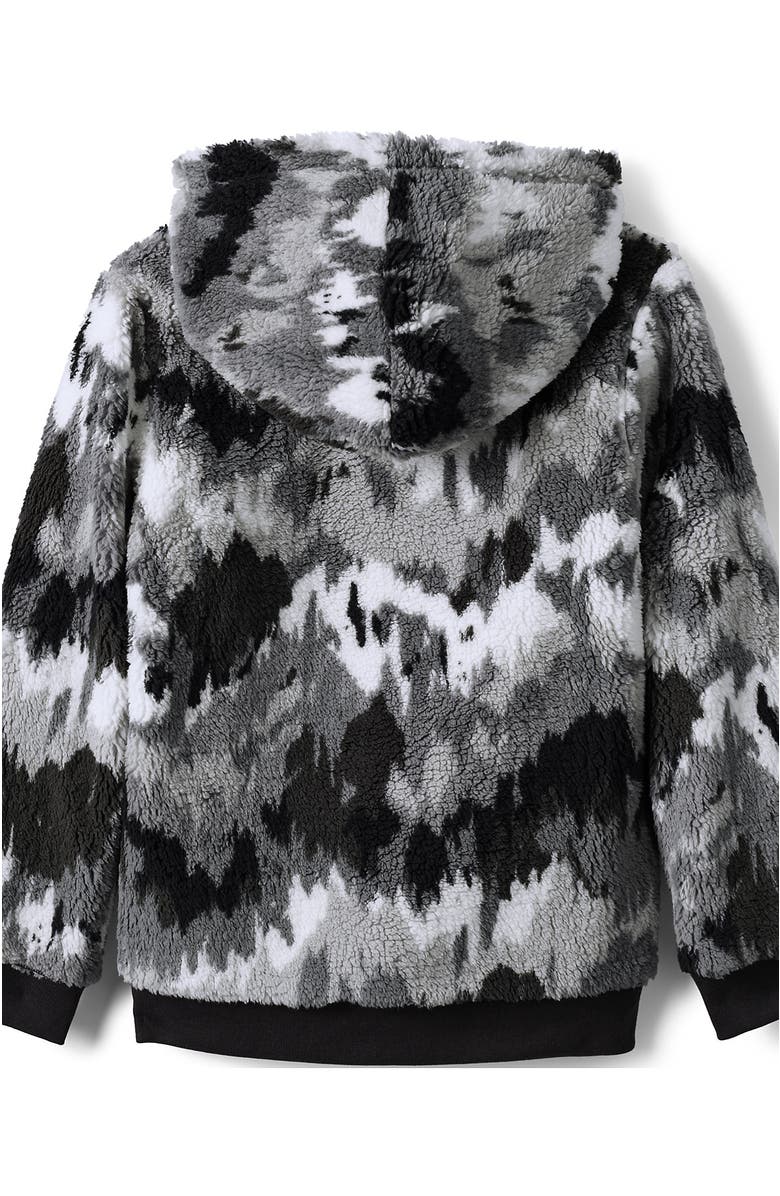 Lands' End Kids High Pile Lined Zip Hoodie, Alternate, color, Black