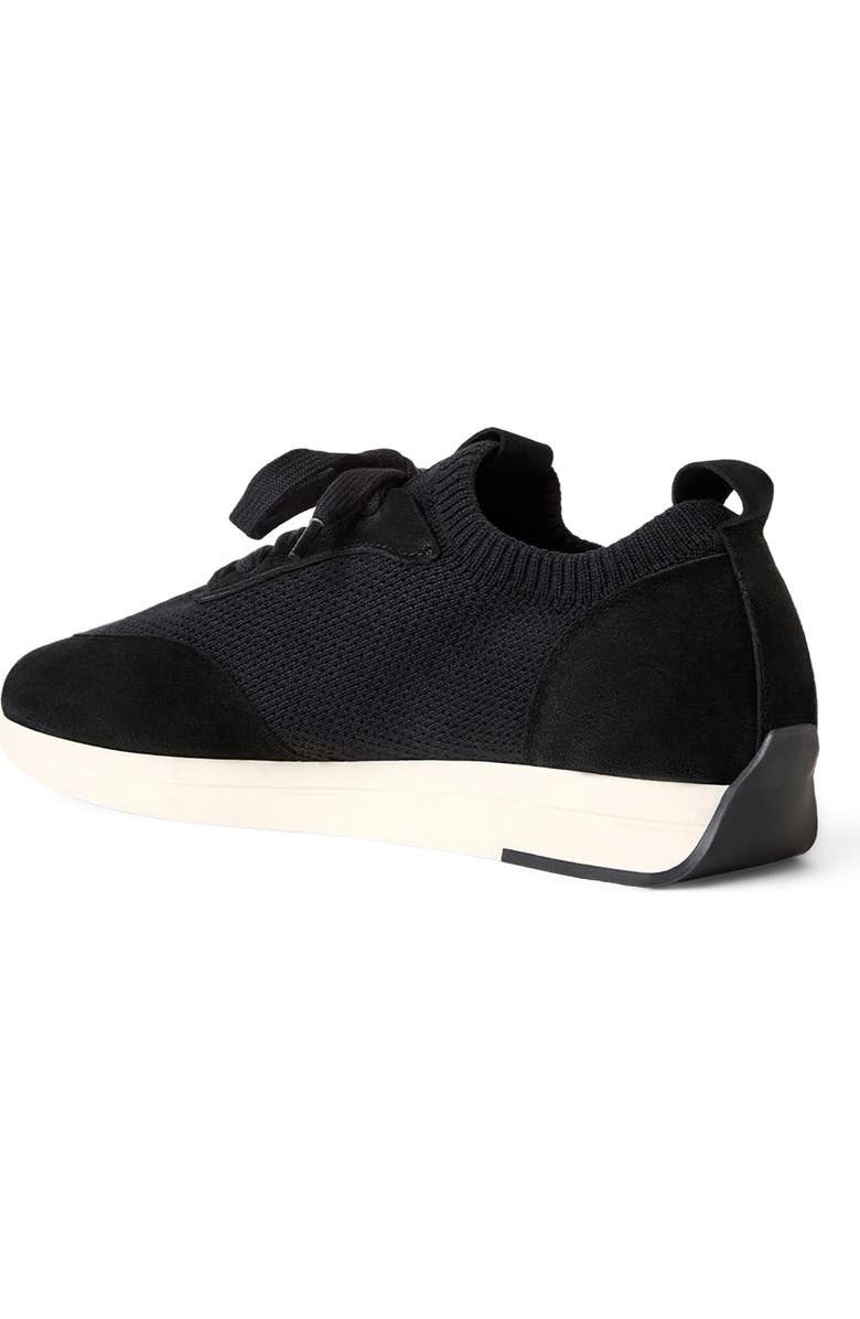Aquatalia Rolo Knit Sneaker, Alternate, color, Black Knit