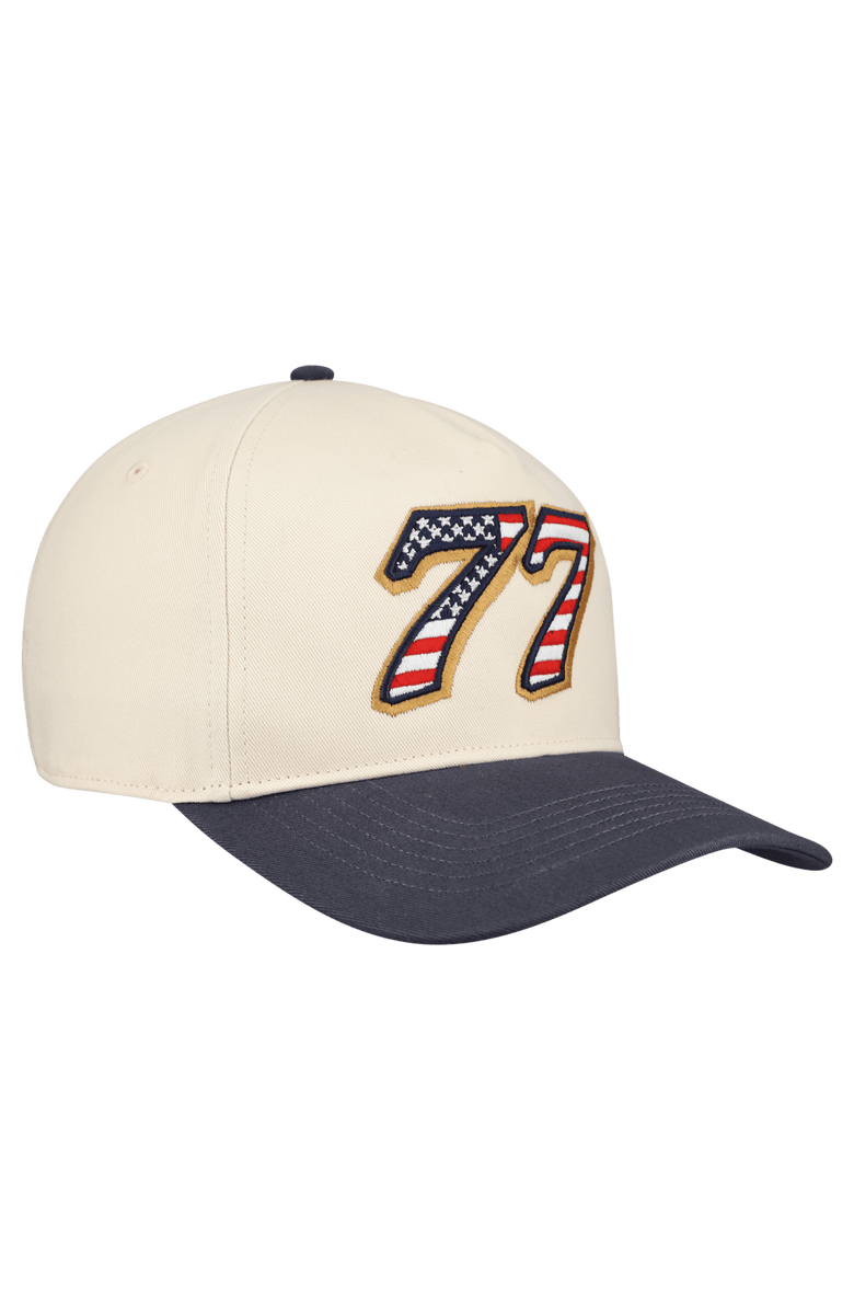 '47 Men's '47 Cream Carson Hocevar Flag Fill Two-Tone Hitch Adjustable Hat, Alternate, color, Cream