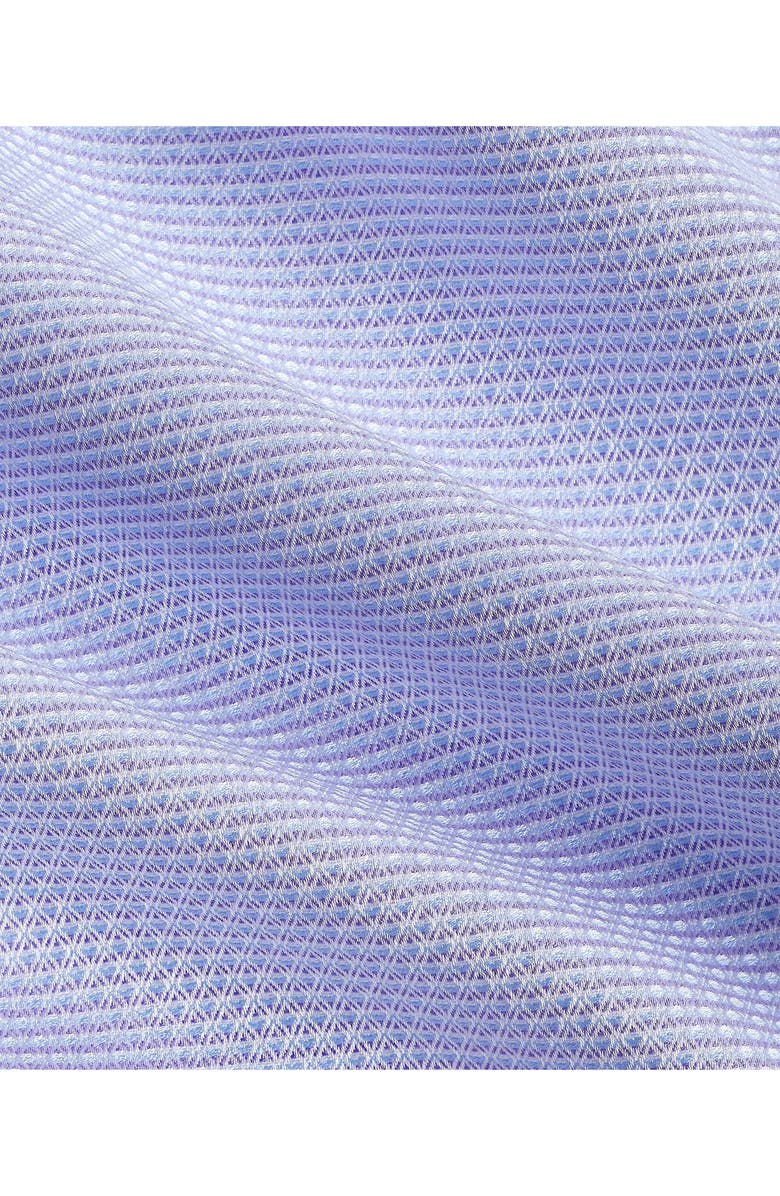 David Donahue Trim Fit Microcheck Cotton Dobby Dress Shirt, Alternate, color, Lilac