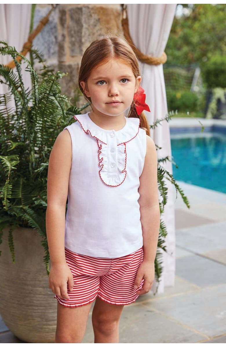 Little English Kids' Ruffled Henley, Alternate, color, Red
