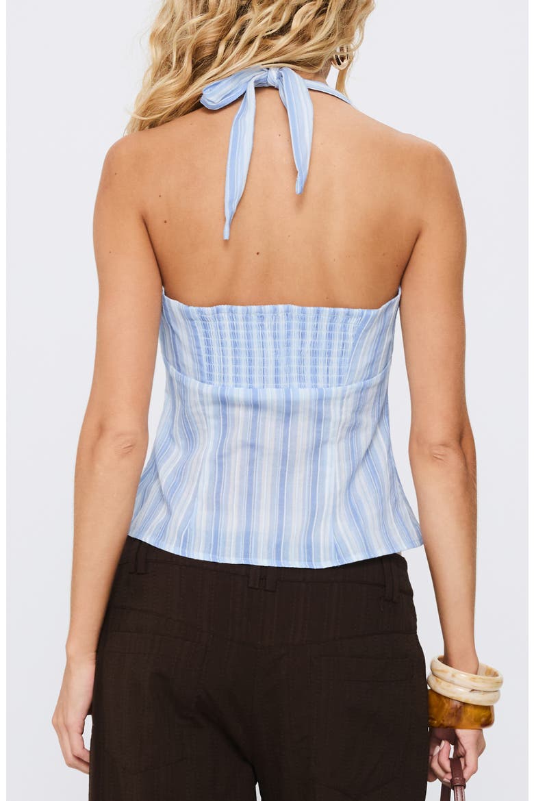 Isabetta Halter Top, Alternate, color, BLUE STRIPE
