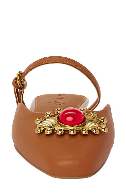 Katy Perry The Confidant Eye Embellished Mule In Saddle Brown