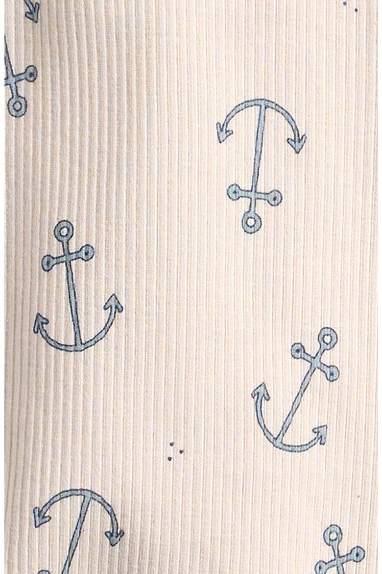 Anchors Rib Stretch Organic Cotton Bodysuit, Alternate, color, BEIGE