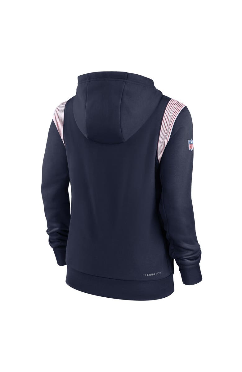 Nike Women's Nike Navy New England Patriots Sideline Stack Performance Pullover Hoodie, Alternate, color, Navy