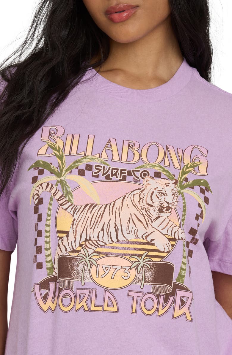 Billabong Reach High Oversize Graphic T-Shirt, Alternate, color, Vintage Violet