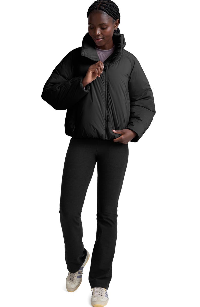 Beyond Yoga Warm Up Water Repellent Puffer Jacket, Alternate, color, Black