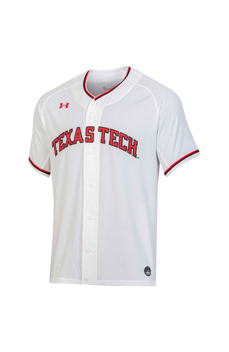 Under Armour Men's Under Armour White Texas Tech Red Raiders Replica Baseball Jersey, Alternate, color, White