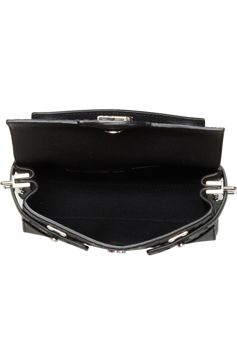 Balmain B-Buzz 19 Monogram Leather Handbag, Alternate, color,