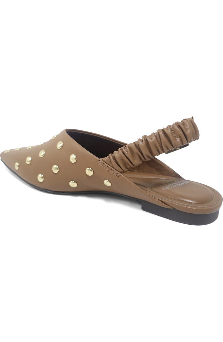 Kenneth Cole Nicola Studded Slingback Mule, Alternate, color, Brown Leather