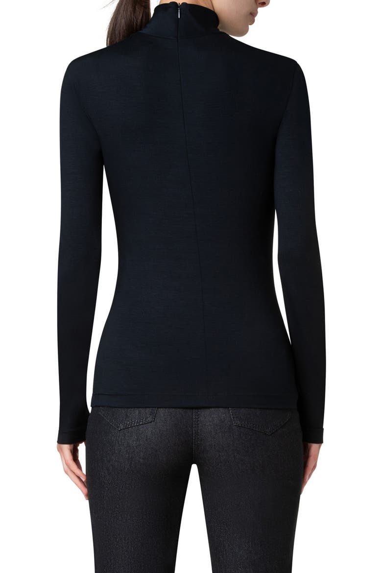Stretch Modal Turtleneck, Alternate, color, BLACK