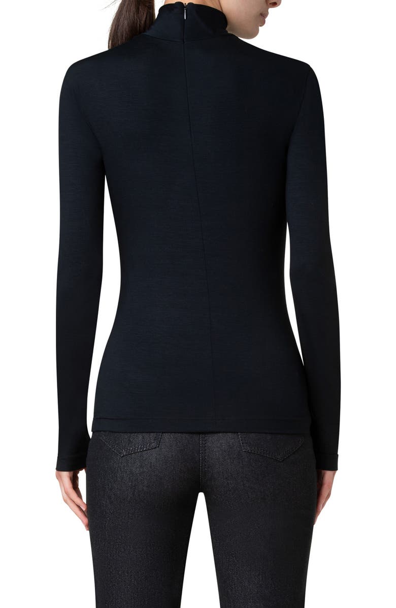 Akris punto Stretch Modal Turtleneck, Alternate, color, Black