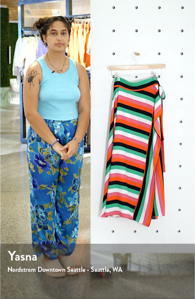 Carson Stripe Wrap Skirt, sales video thumbnail