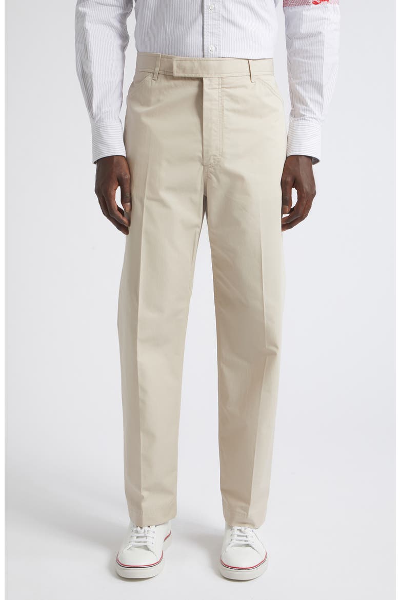 Tapered Cotton Chino Pants, Main, color, BEIGE