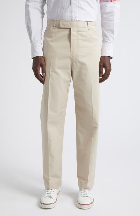 Tapered Cotton Chino Pants