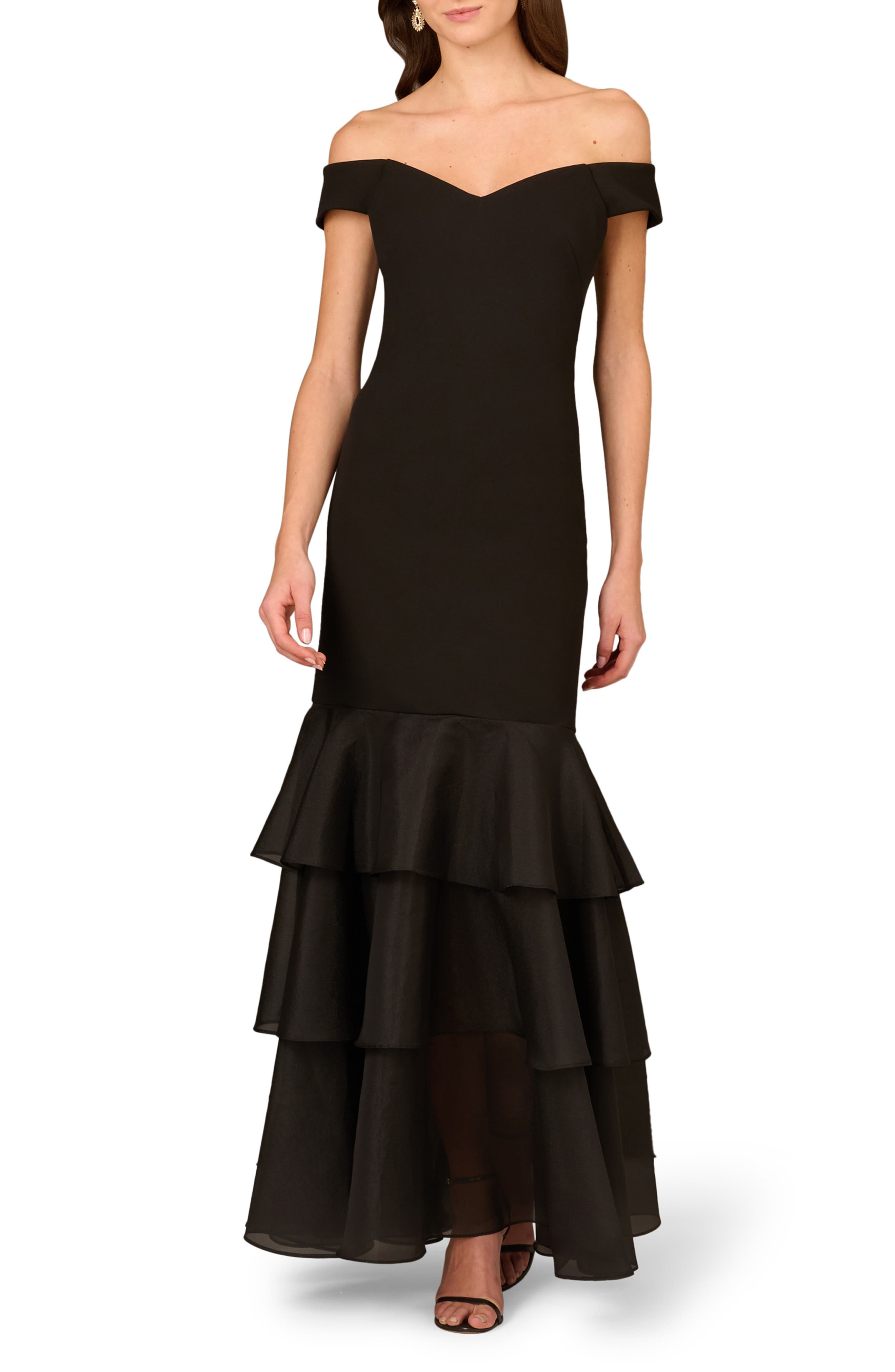 Robe Une épaule Aidan Mattox - Taille 2 - Couleur Dark Teal - Neuf Sans étiquettes