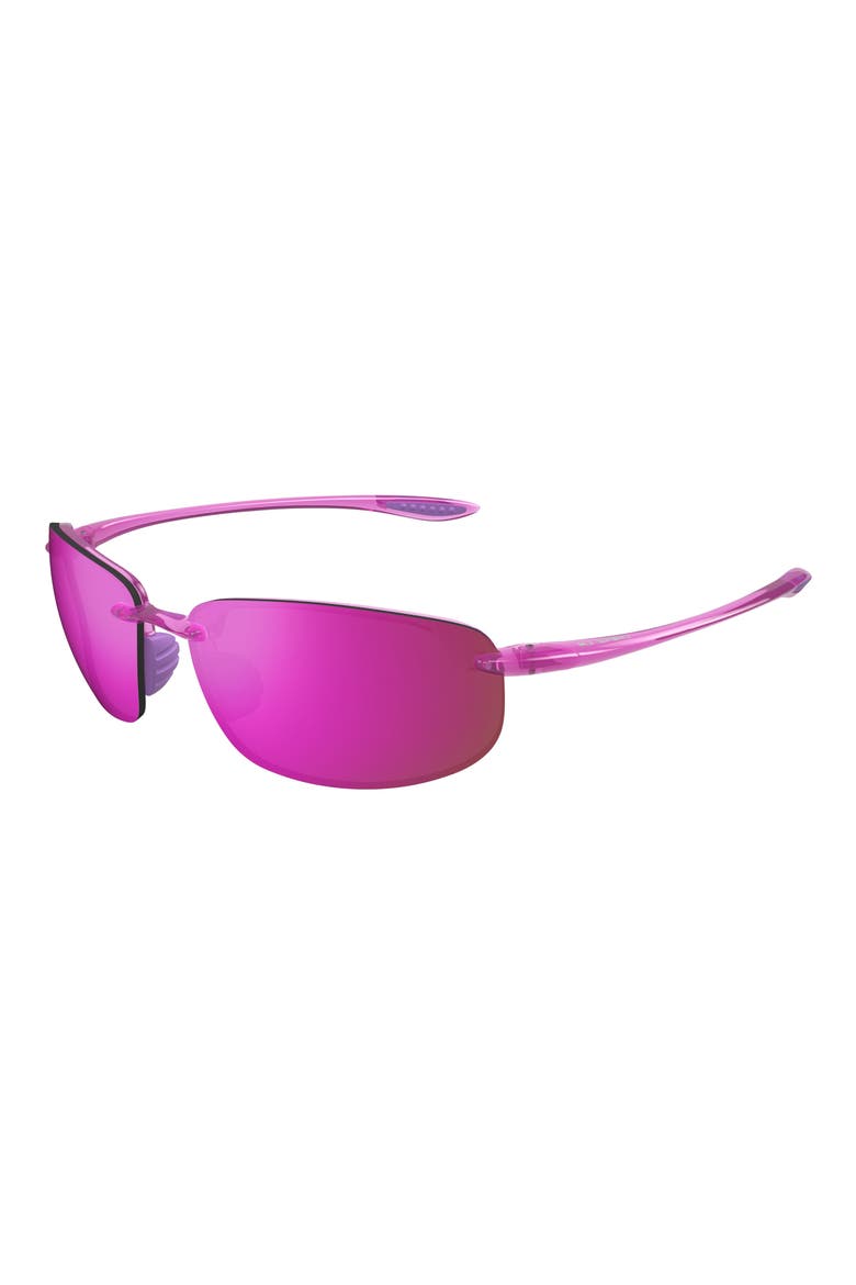 Ho'okipa 64mm Oversize PolarizedPlus2® Rectangular Sunglasses, Alternate, color, SHINY CYCLAMEN PINK