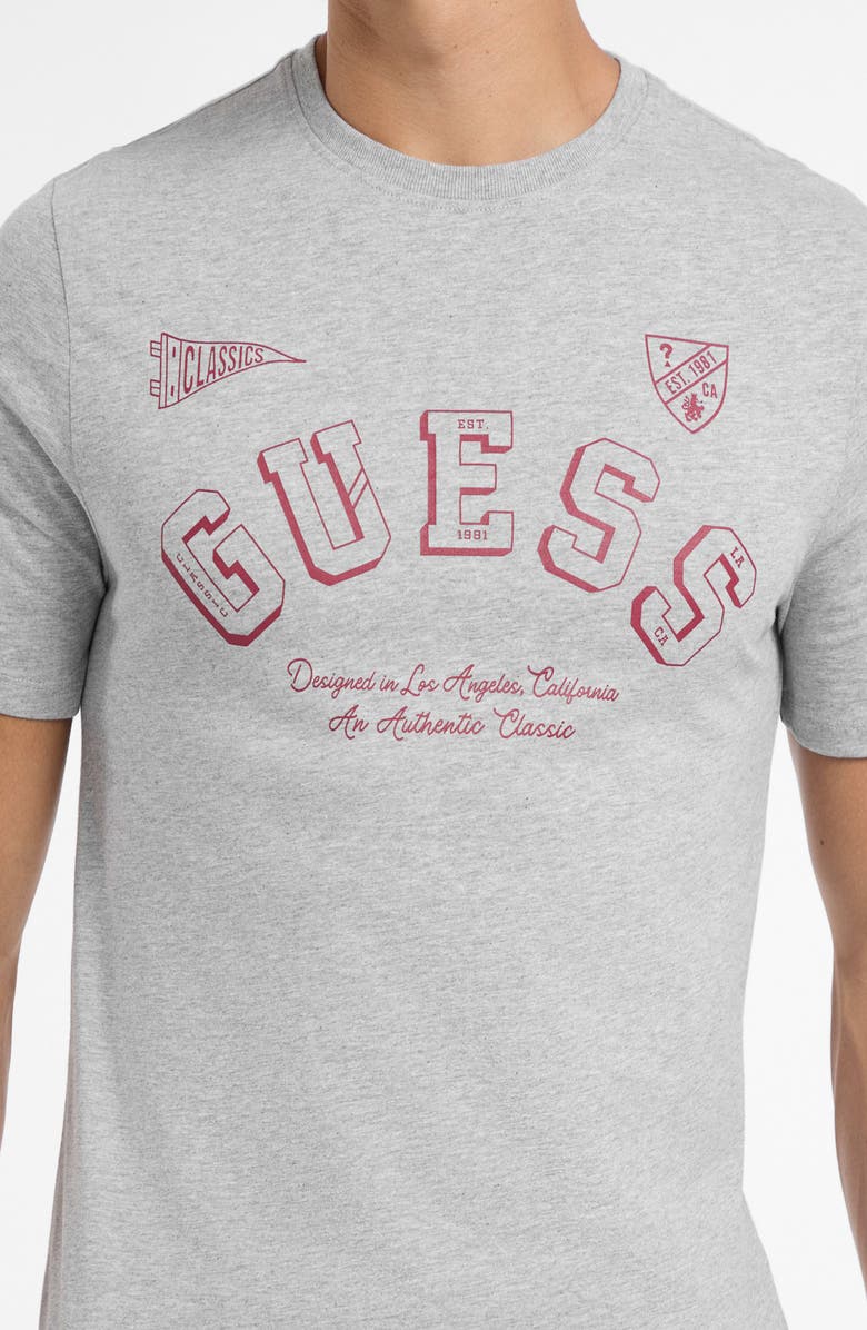 GUESS JEANS Slim Fit Organic Cotton Logo Graphic T-Shirt, Alternate, color, Grey
