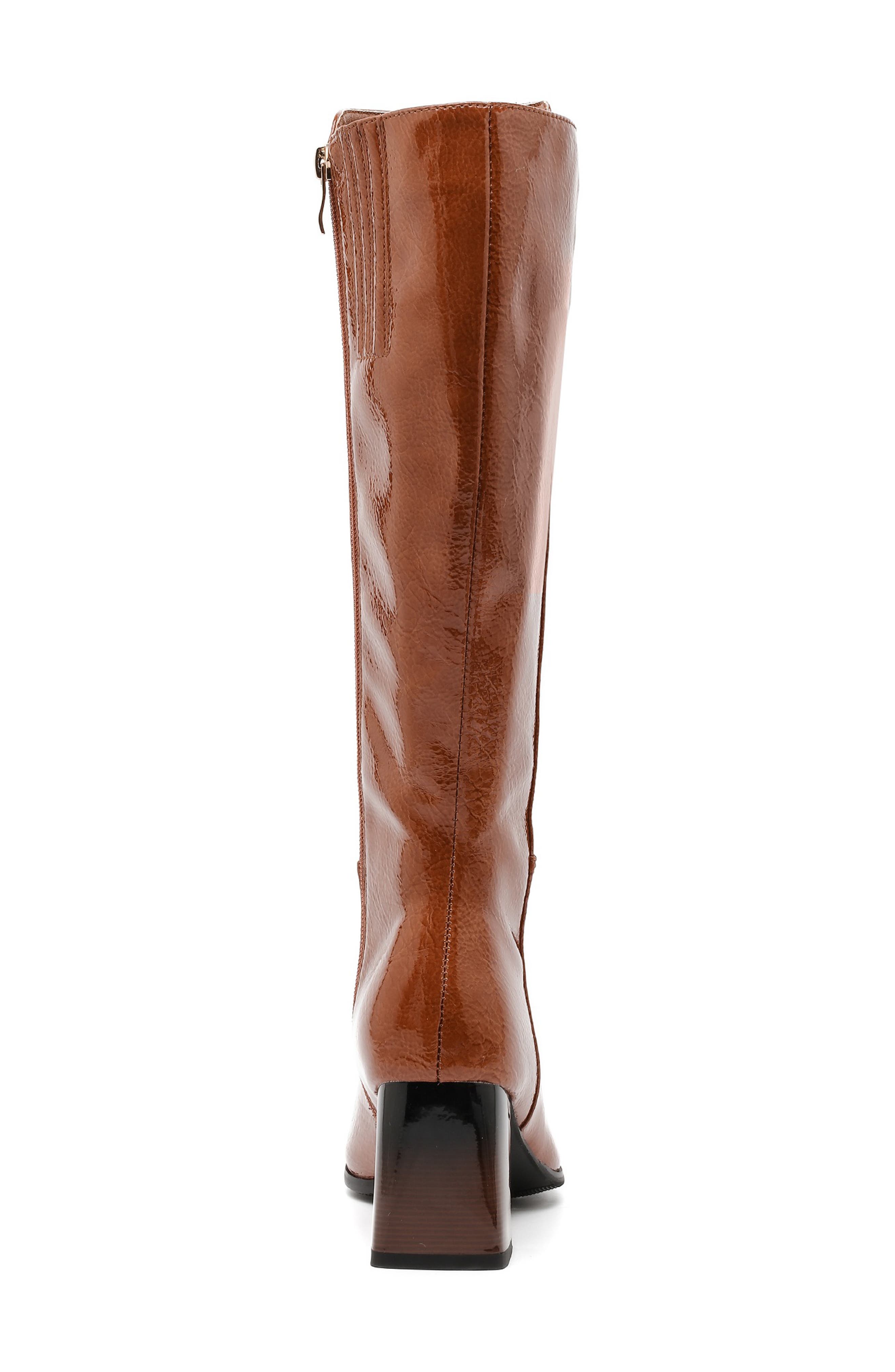 Alba Faux Leather Knee High Boot, Alternate, color, RUST