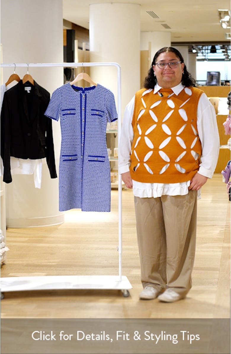 Honeycomb Tweed Sheath Dress, sales video thumbnail