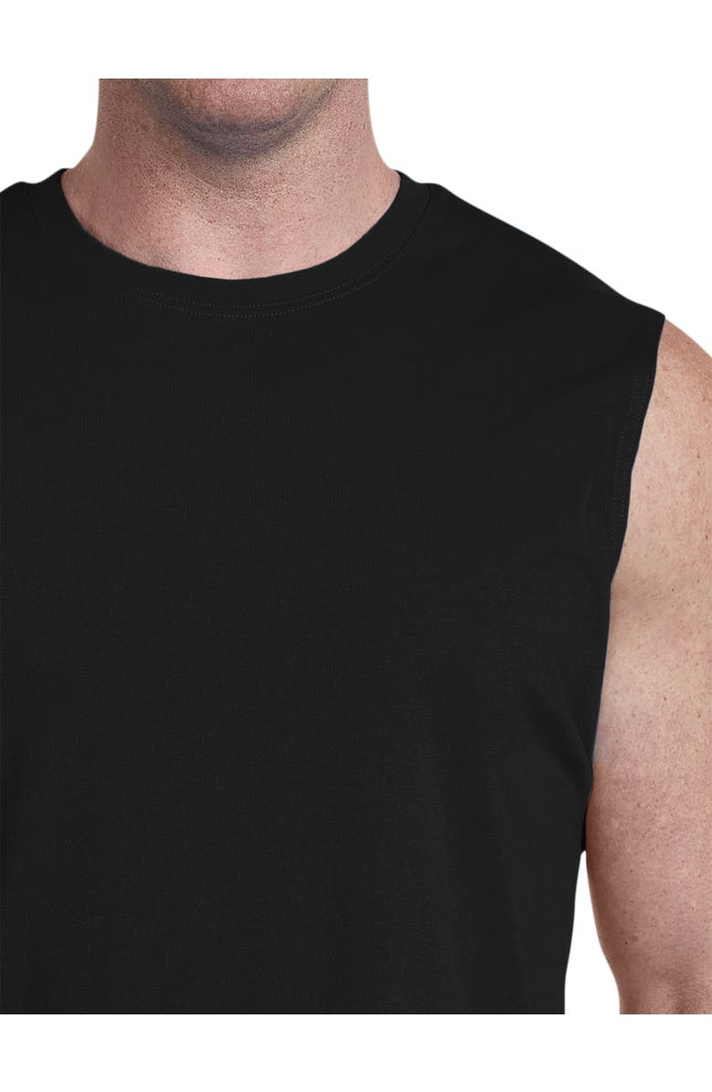 Harbor Bay by DXL Moisture-Wicking Muscle T-Shirt, Alternate, color, Black