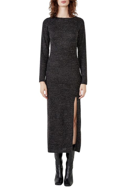 Melangé Knit Long Sleeve Dress