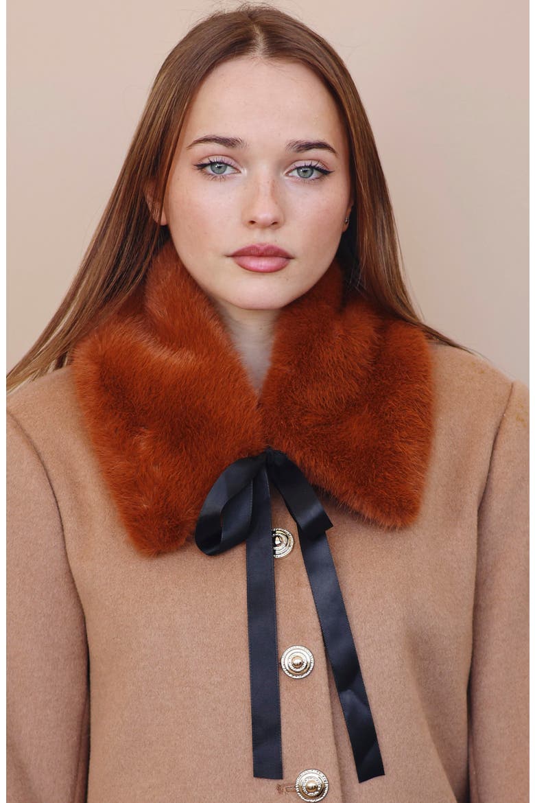 Norfolk Faux Fur Collar, Alternate, color, FOX