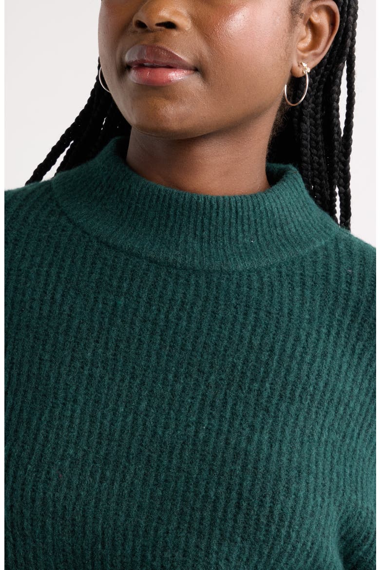 Everyday Easy Mock Neck Sweater, Alternate, color, GREEN PONDEROSA