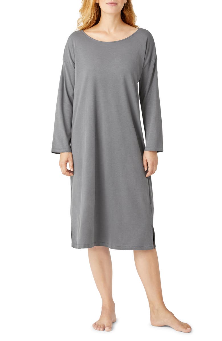 EILEEN FISHER SLEEP wear Wide Neck Organic Cotton Nightgown, Main, color,