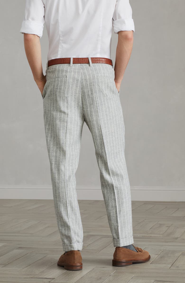 Brunello Cucinelli Chalk stripe trousers, Alternate, color, 