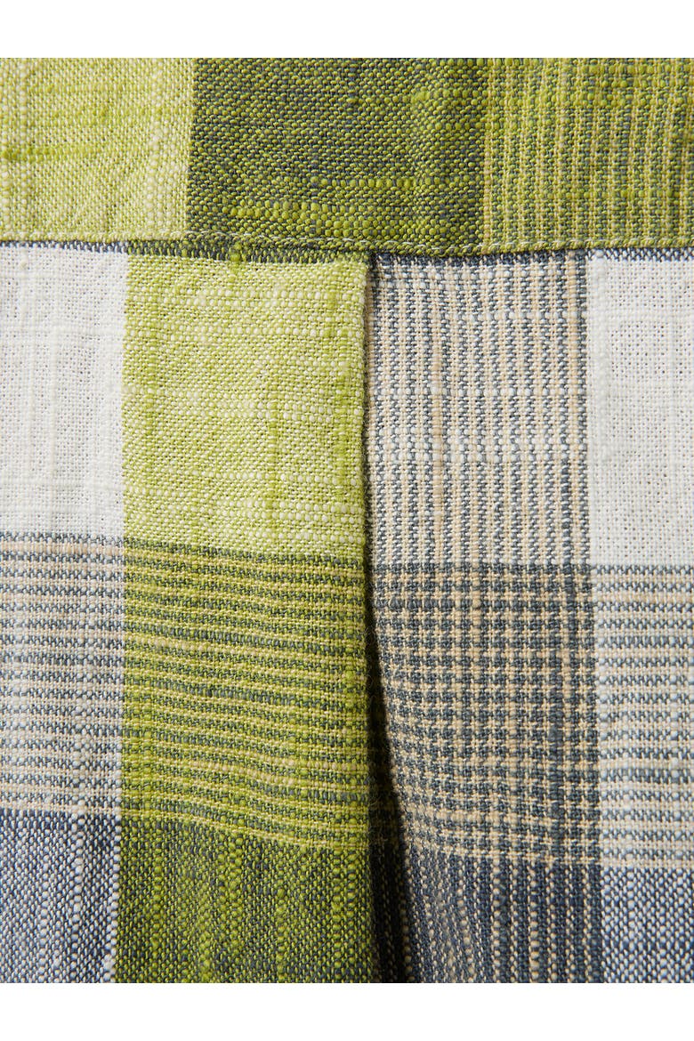 Collarless Swing Blouse, Alternate, color, Slate / Green Check