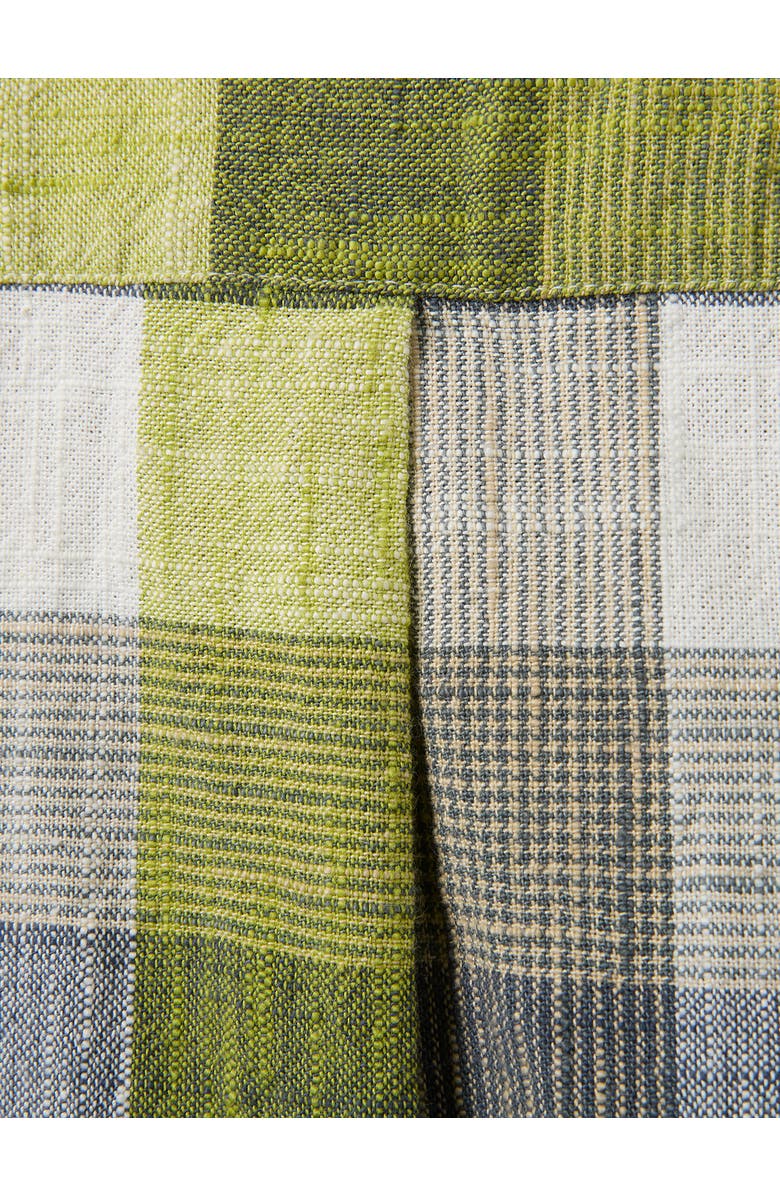 Celtic & Co. Collarless Swing Blouse, Alternate, color, Slate / Green Check