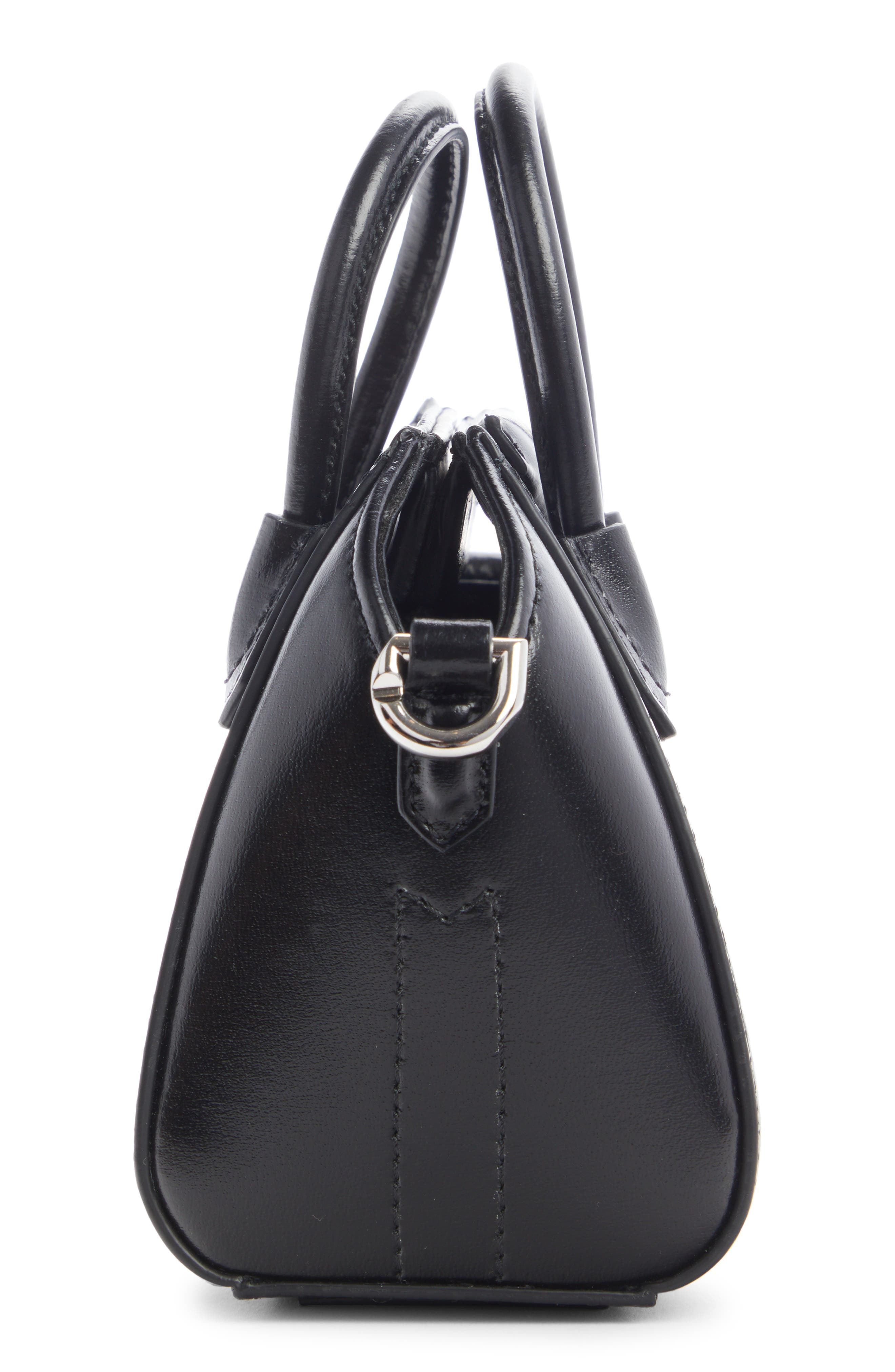 Givenchy Micro Antigona Leather Satchel, Alternate, color, 