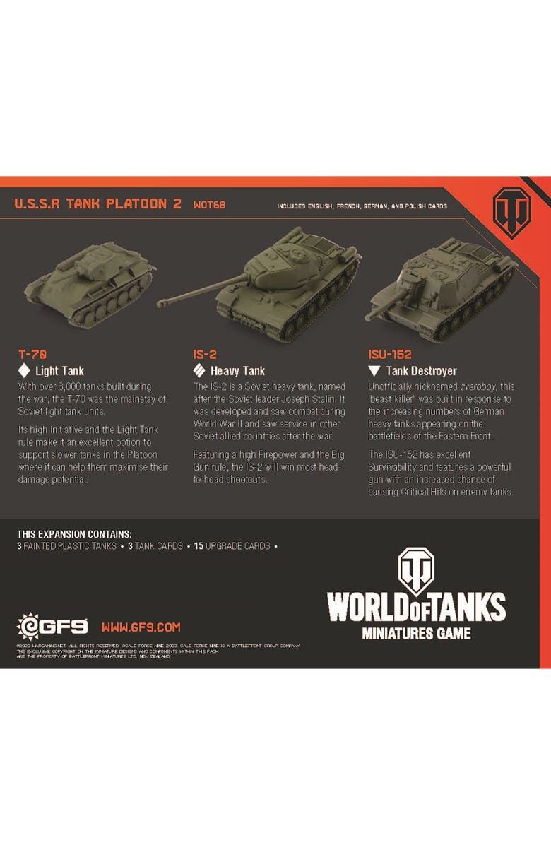 World Of Tanks U.S.S.R. Tank Platoon 2 Wot Miniatures Game, Alternate, color,
