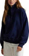 Polo Ralph Lauren Rib Trim Mock Neck Pullover
