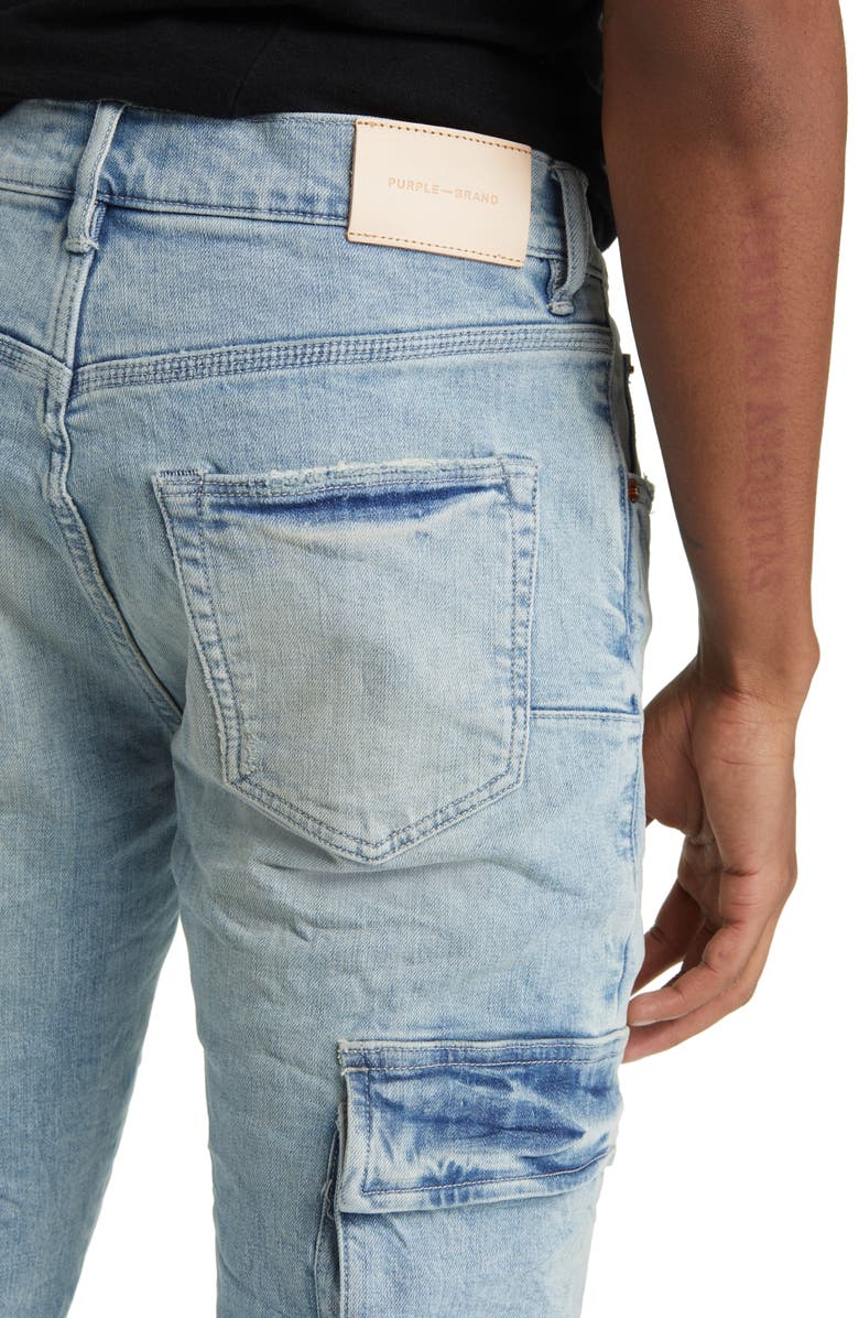 PURPLE BRAND Worn Bootcut Cargo Jeans, Alternate, color,