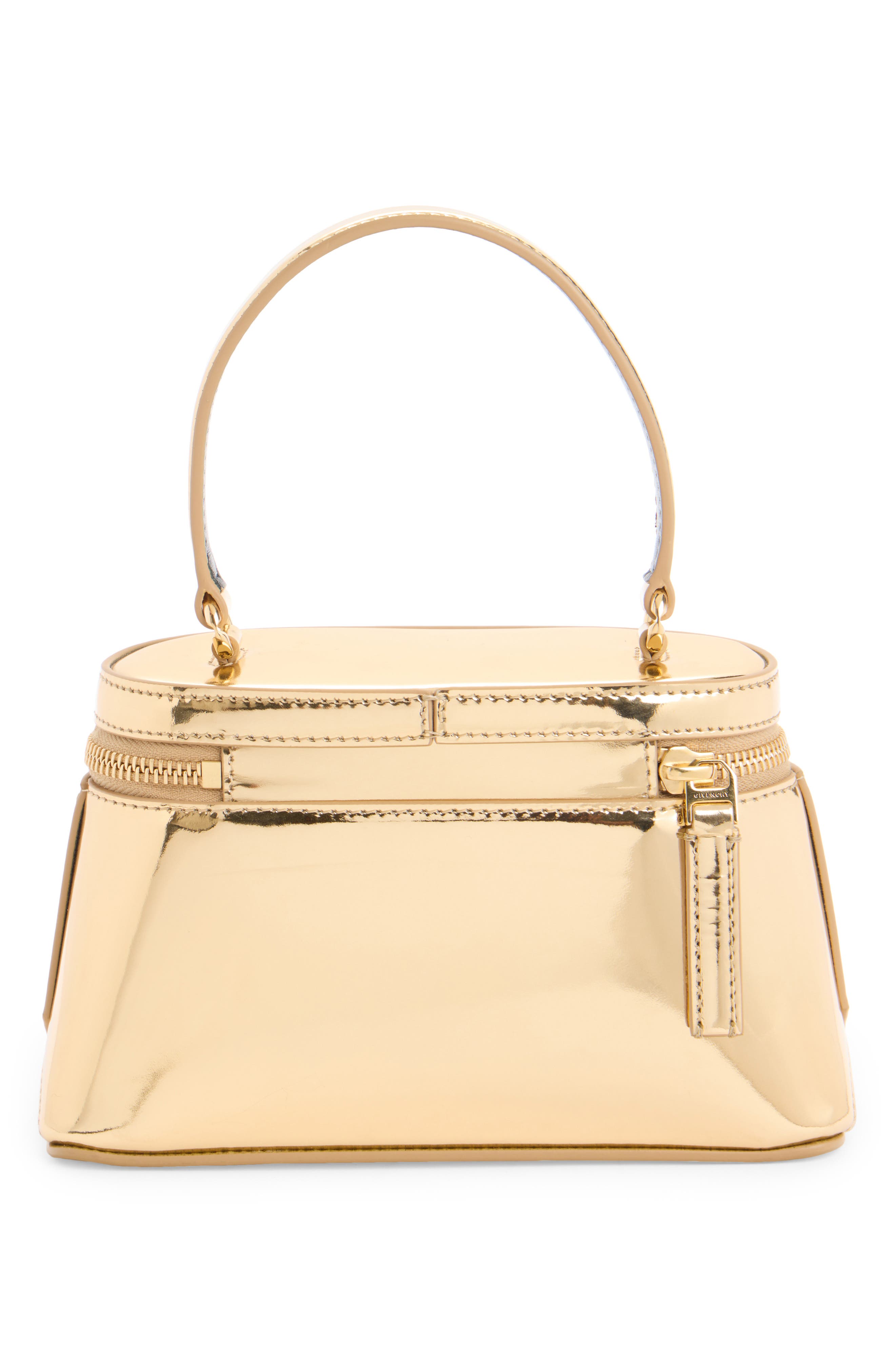 Antigona Metallic Leather Vanity Bag, Alternate, color, GOLDEN