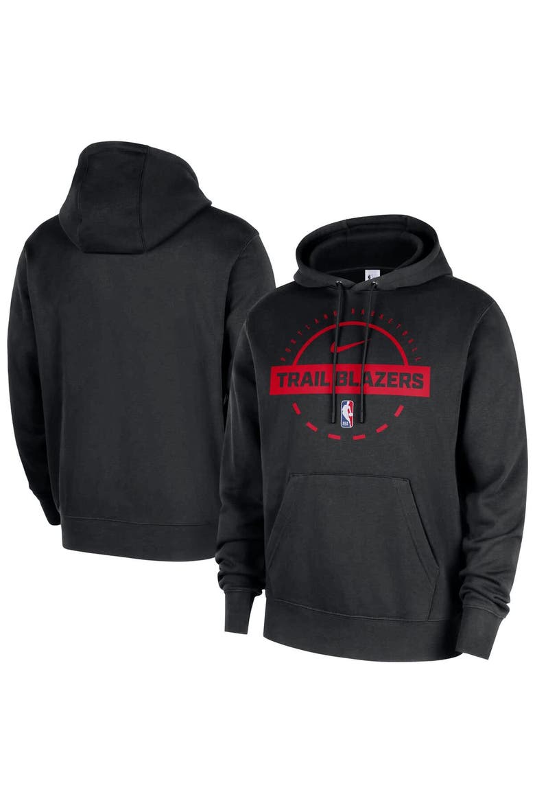 Men's Nike Black Portland Trail Blazers 2025/26 Authentic Practice Club Pullover Hoodie, Main, color, Black