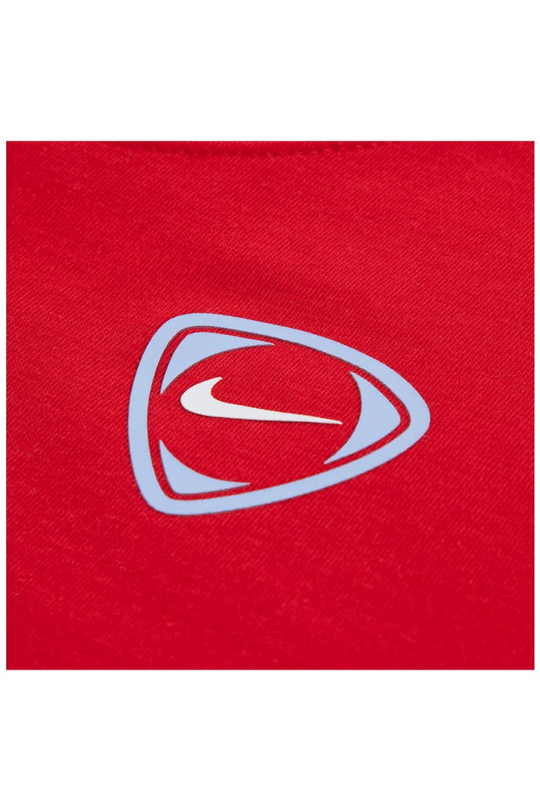 Kids' Soccer Ball Graphic Cotton Blend T-Shirt, Alternate, color, UNIVERSITY RED