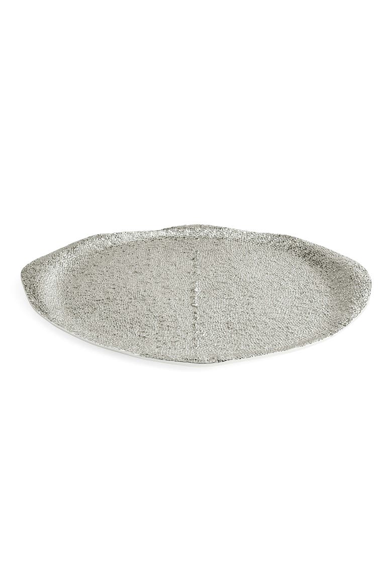 Shagreen Large Tray, Alternate, color, Silver