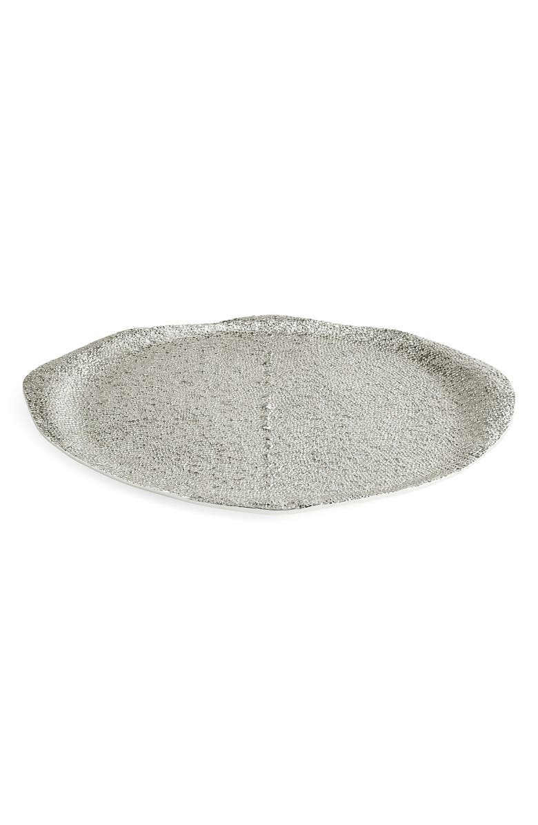 Michael Aram Shagreen Large Tray, Alternate, color, Silver