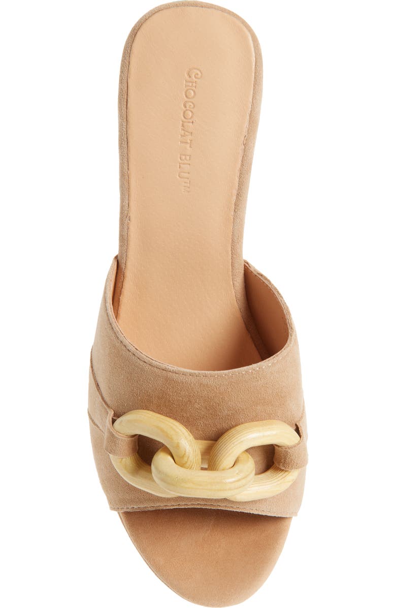 Chocolat Blu Grecia Platform Slide Sandal, Alternate, color, Latte Suede