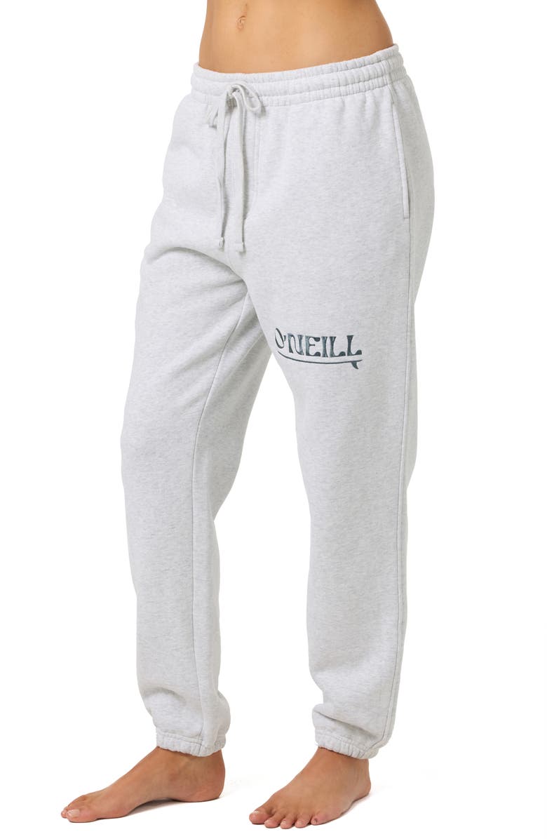 O'Neill Relaxed Embroidered Joggers, Alternate, color, Heather Grey
