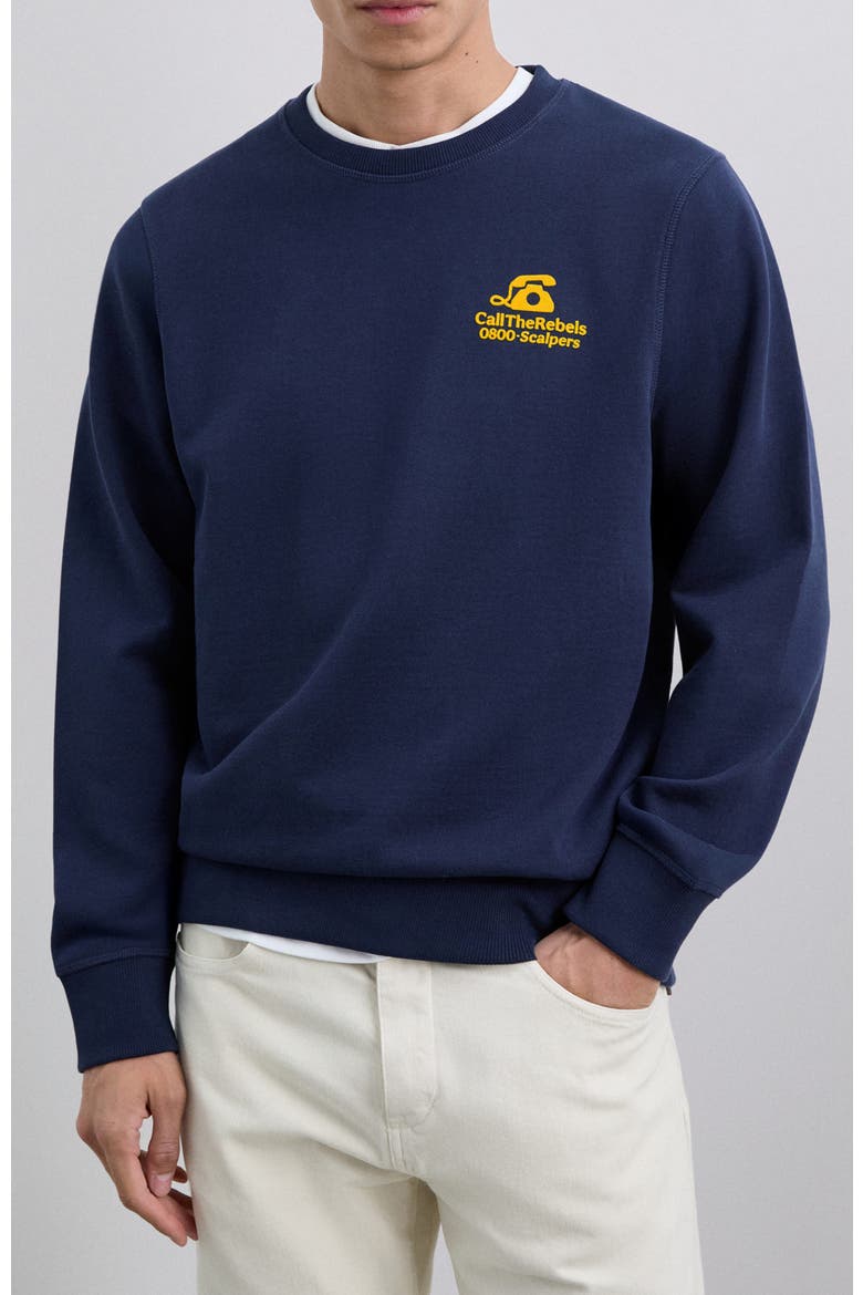 Rebels Flock Sweater, Main, color, Darknavy