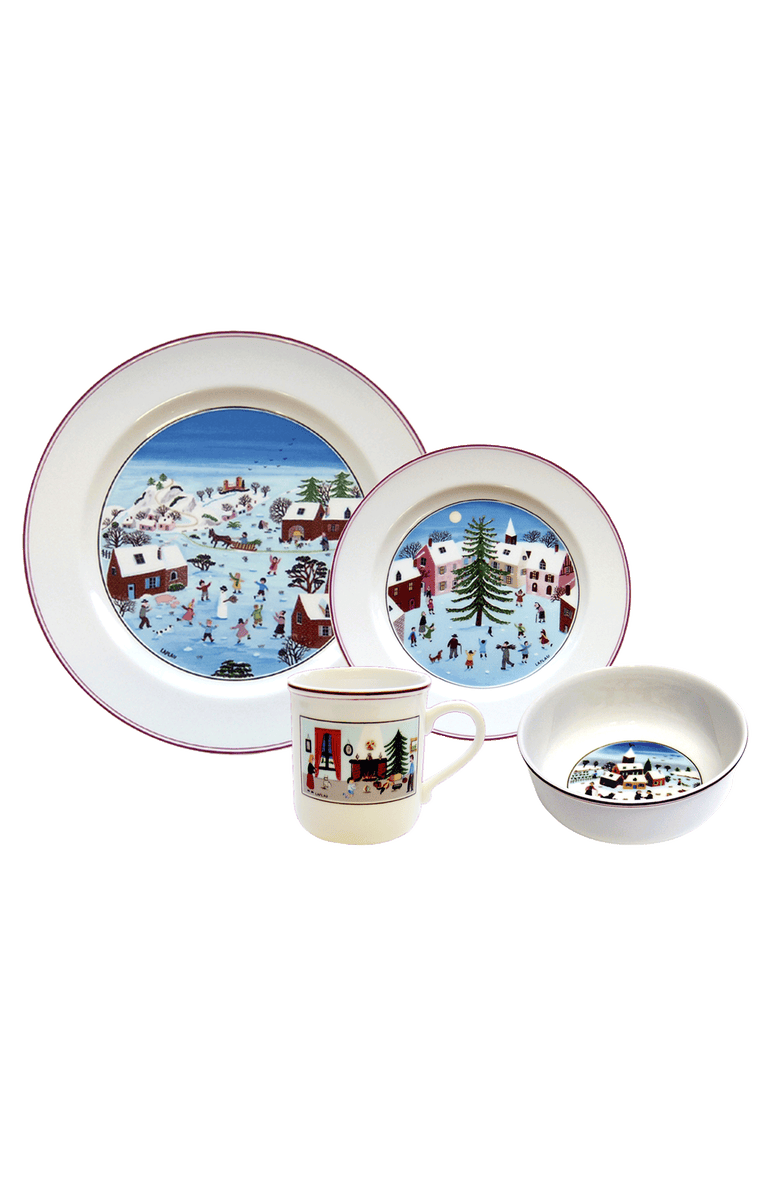 Villeroy & Boch Naif Christmas 4 Piece Set, Main, color, 